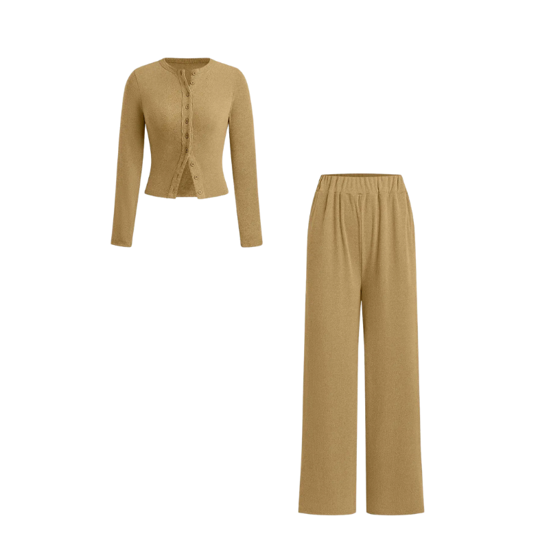Natalie | Stylish Ribbed Two Piece Casual Set