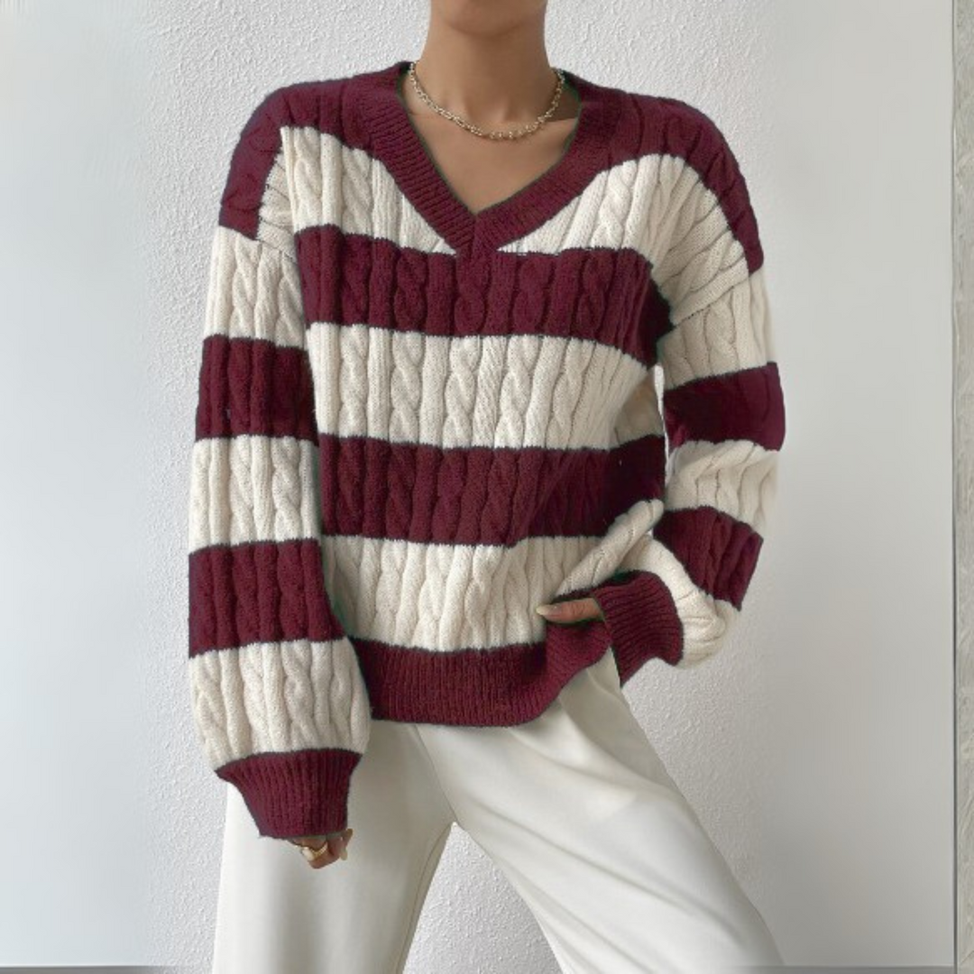 Gemma | Comfy V-Neck Long Sleeve Sweater