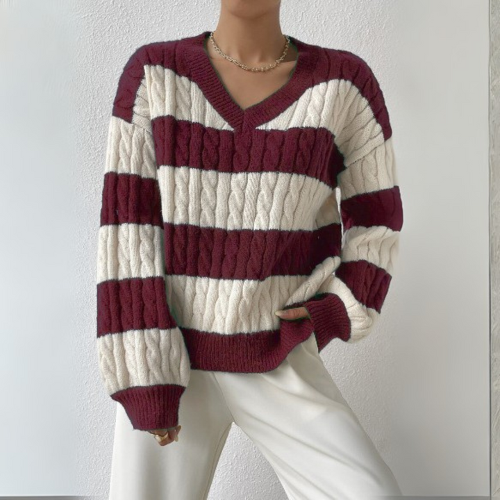 Gemma | Comfy V-Neck Long Sleeve Sweater