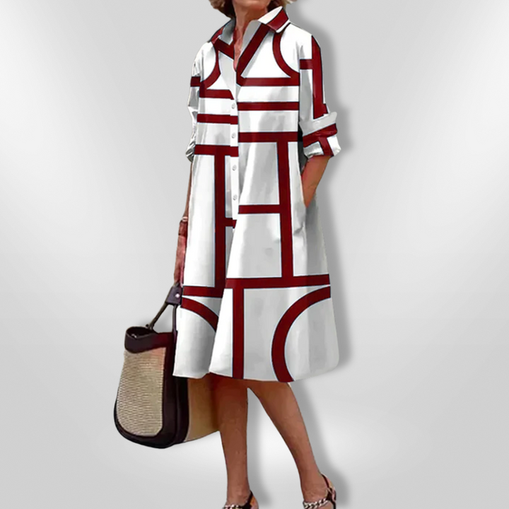 Lucy - Geometric Midi Dress