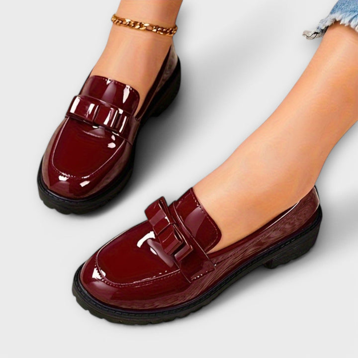 Billie - Patent Loafers with Bow