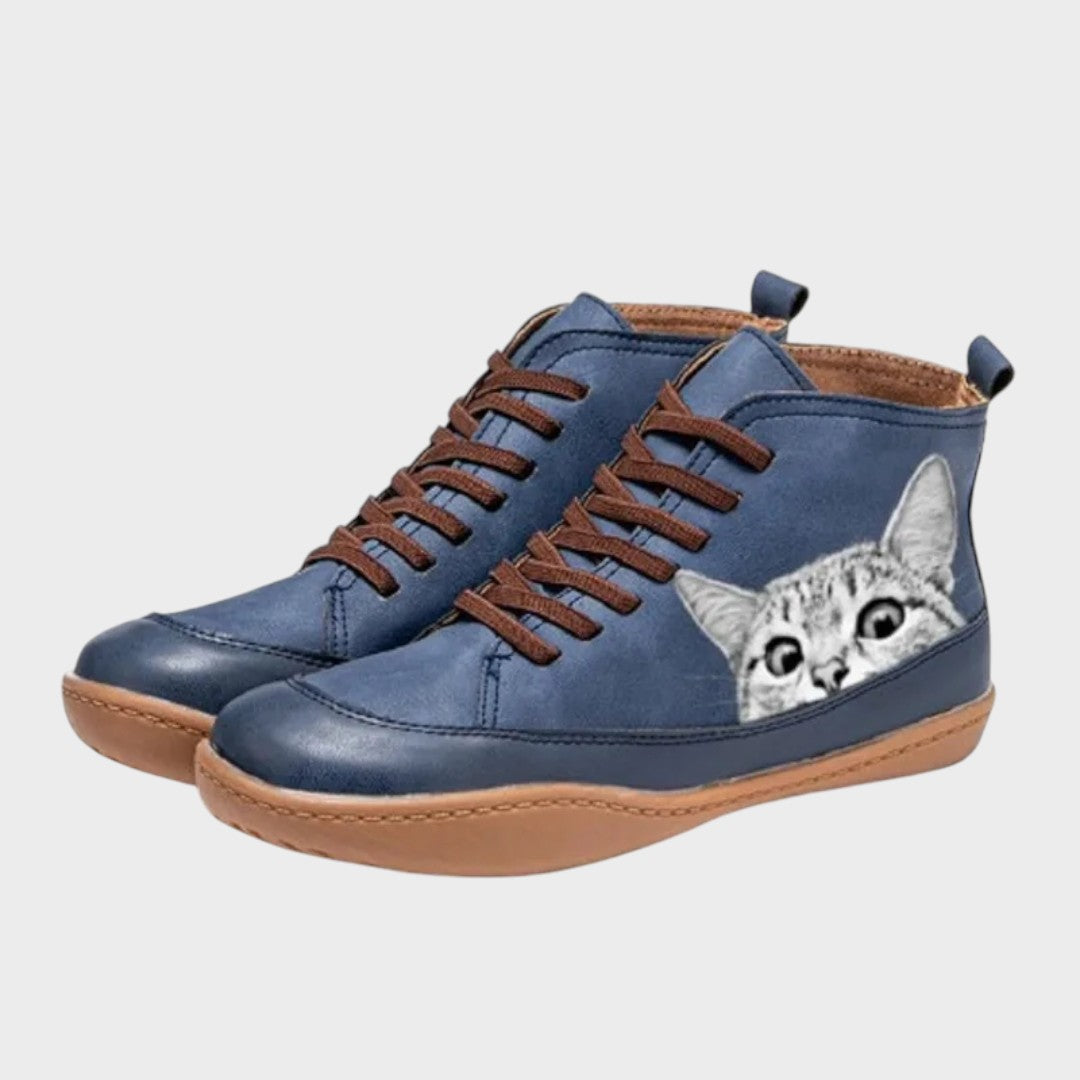 Hazel - Cat-Lover Leather Boots