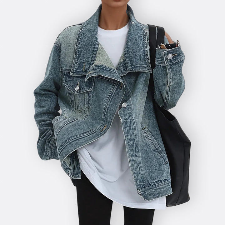 Stella - Vintage Asymmetric Turtleneck Jacket
