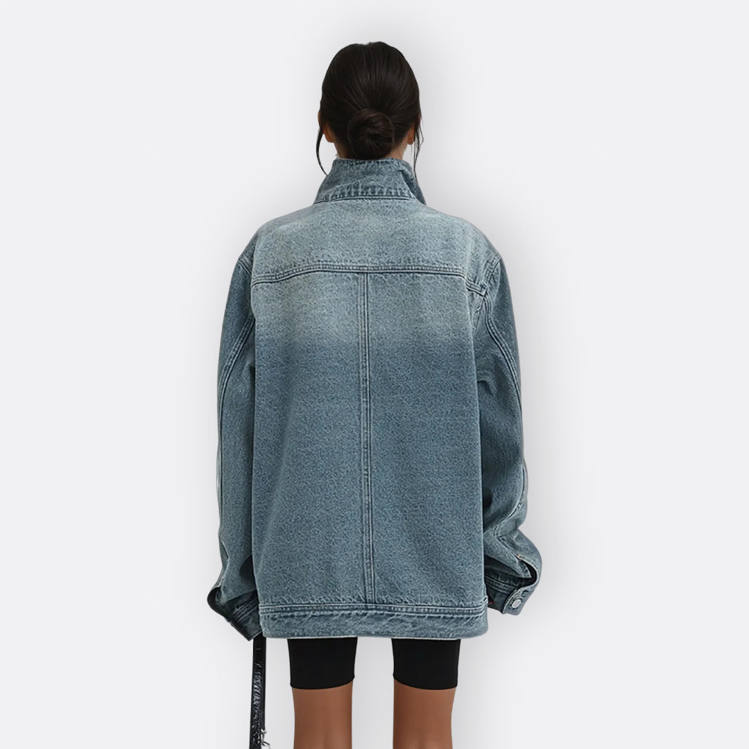 Stella - Vintage Asymmetric Turtleneck Jacket