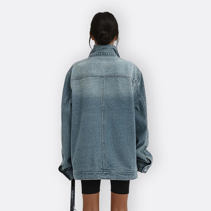 Stella - Vintage Asymmetric Turtleneck Jacket