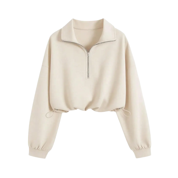 Willow | Sporty Half-Zip Cropped Sweatshirt