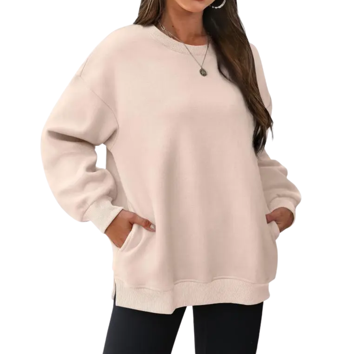 Hannah | Cosy Oversized Fleece Crewneck Pullover