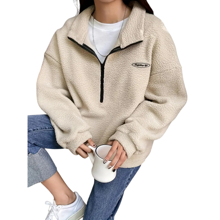 Kiara | Relaxed Fit Half Zip Casual Pullover