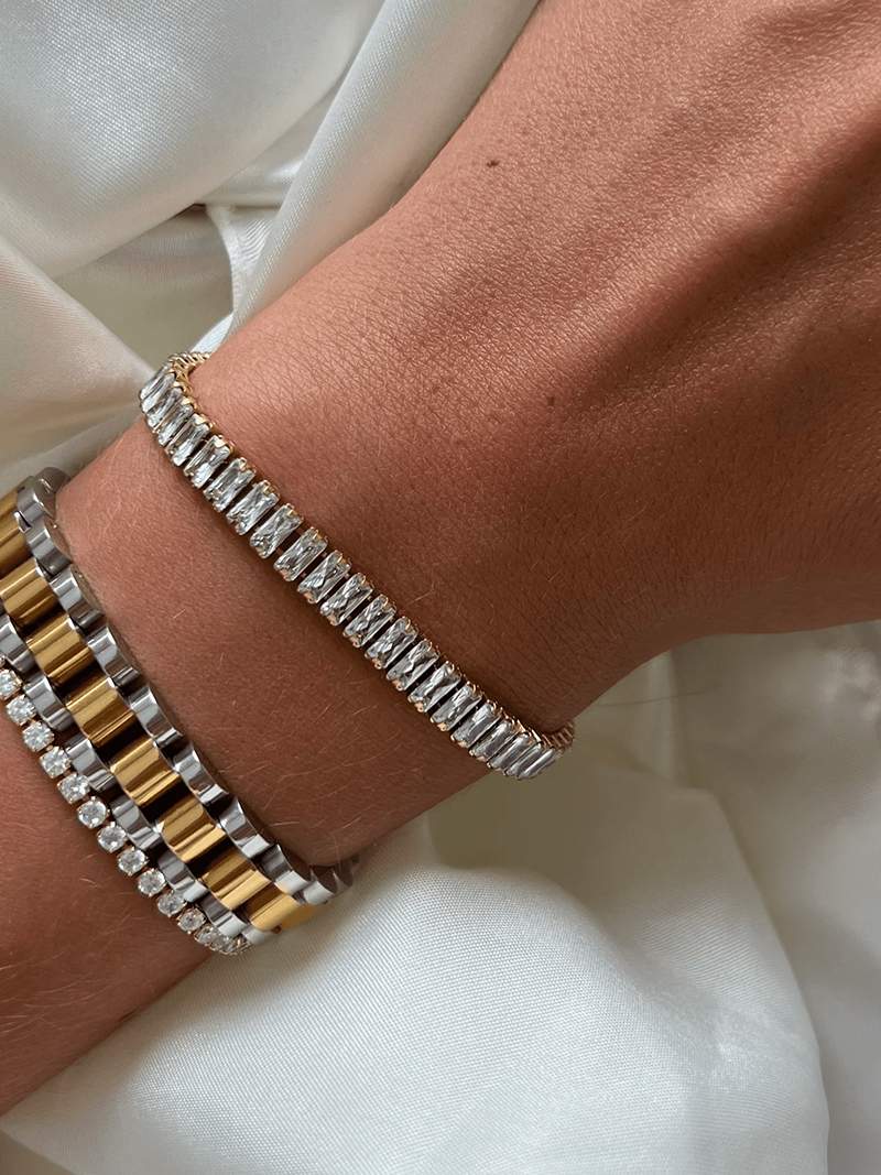 Freya - Baguette Rivière Bracelet