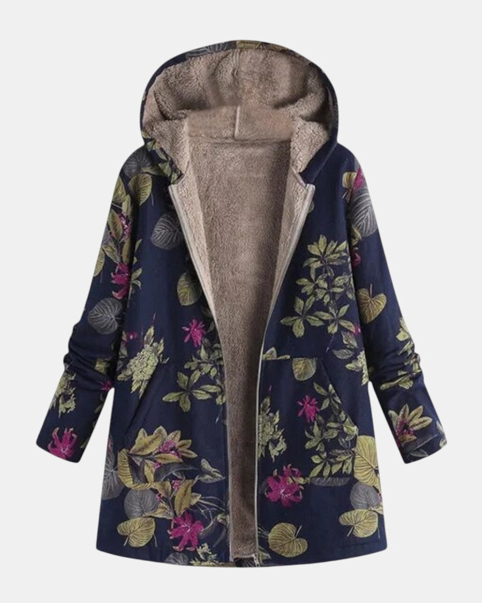 Jasmine navy floral coat