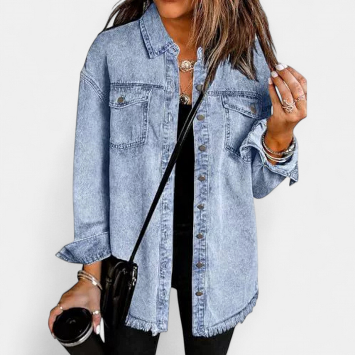 Abigail | Soft Brushed Casual Denim Jacket