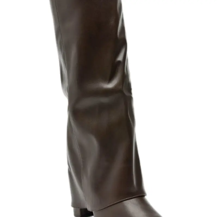 Sophie | Wide Calf Buckle Fold-Over Boots