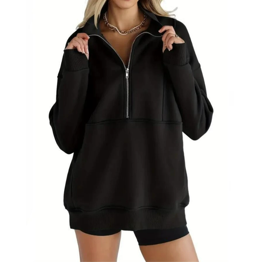 Lily | Cosy Fleece Half-Zip Pullover Sweatshirt