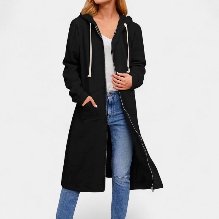 Ella | Relaxed Zip-Up Long Hoodie Sweatshirt