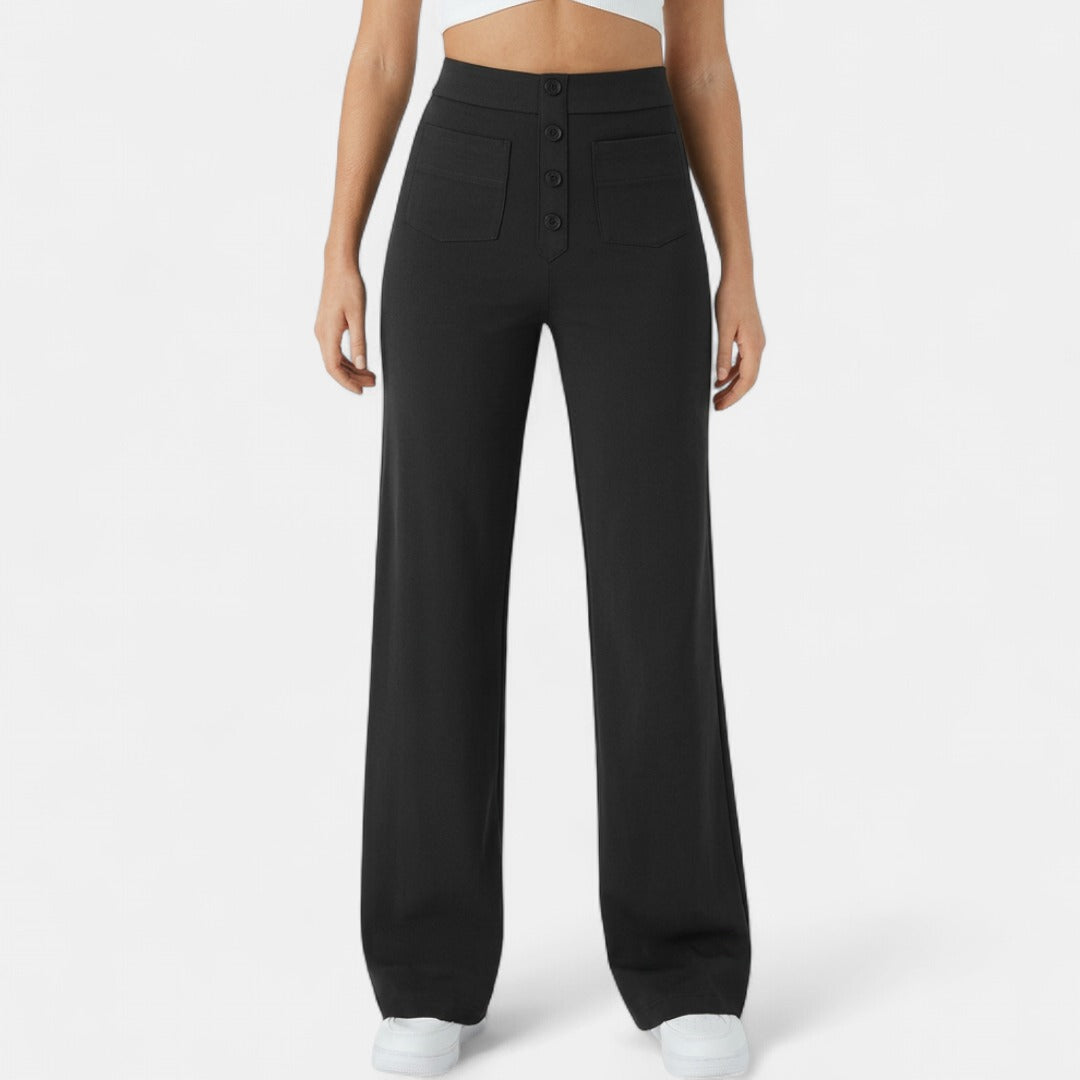 Georgia | Relaxed High-Waist Straight-Leg Pants