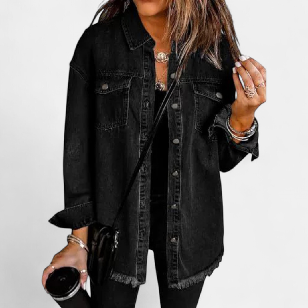 Abigail | Soft Brushed Casual Denim Jacket