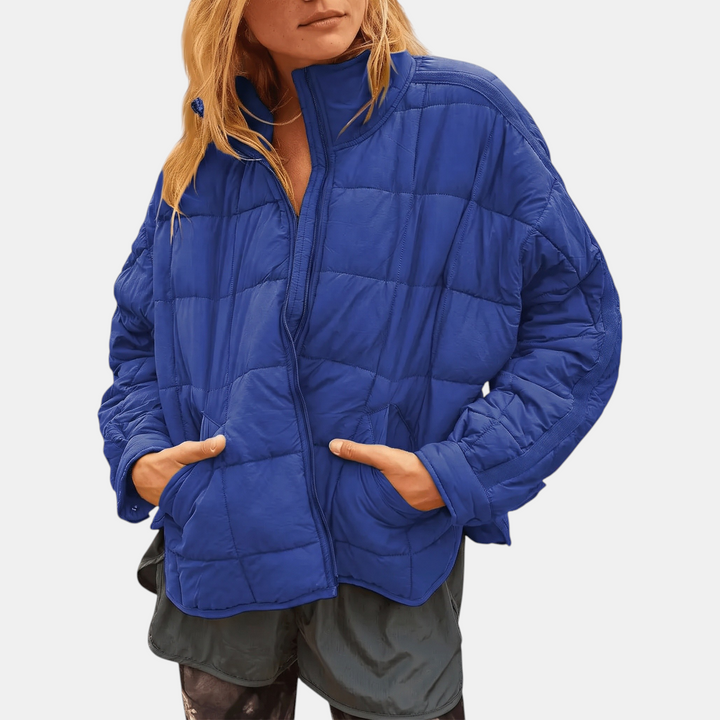 Women's Lightweight Quilted Puffer Zip Up Short Padded Jacket