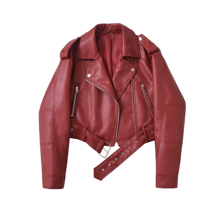 Nicole | Vintage Moto Loose Leather Jacket