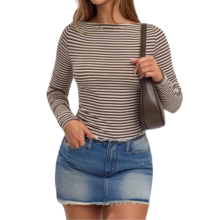 Grace | Relaxed Striped Long Sleeve Tee