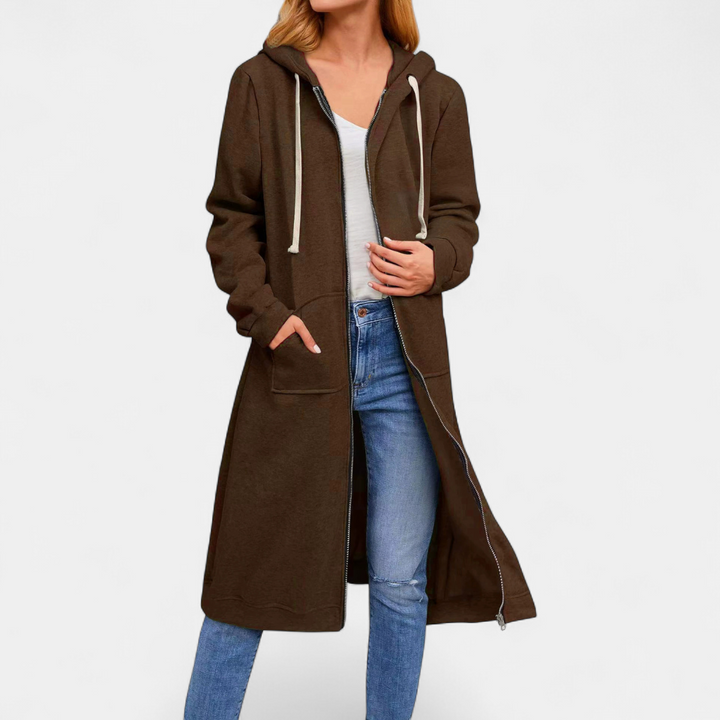 Ella | Relaxed Zip-Up Long Hoodie Sweatshirt