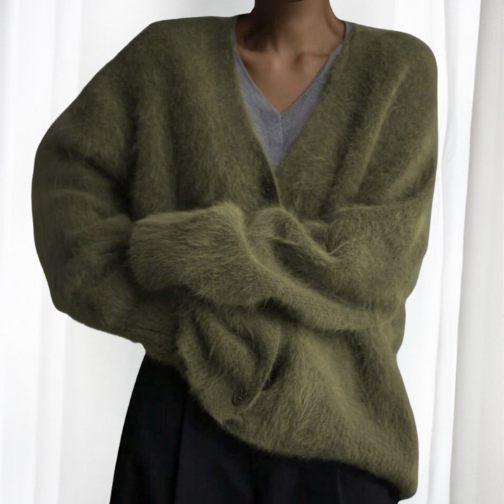 Joanna | Comfy Button Front Drop Shoulder Cardigan
