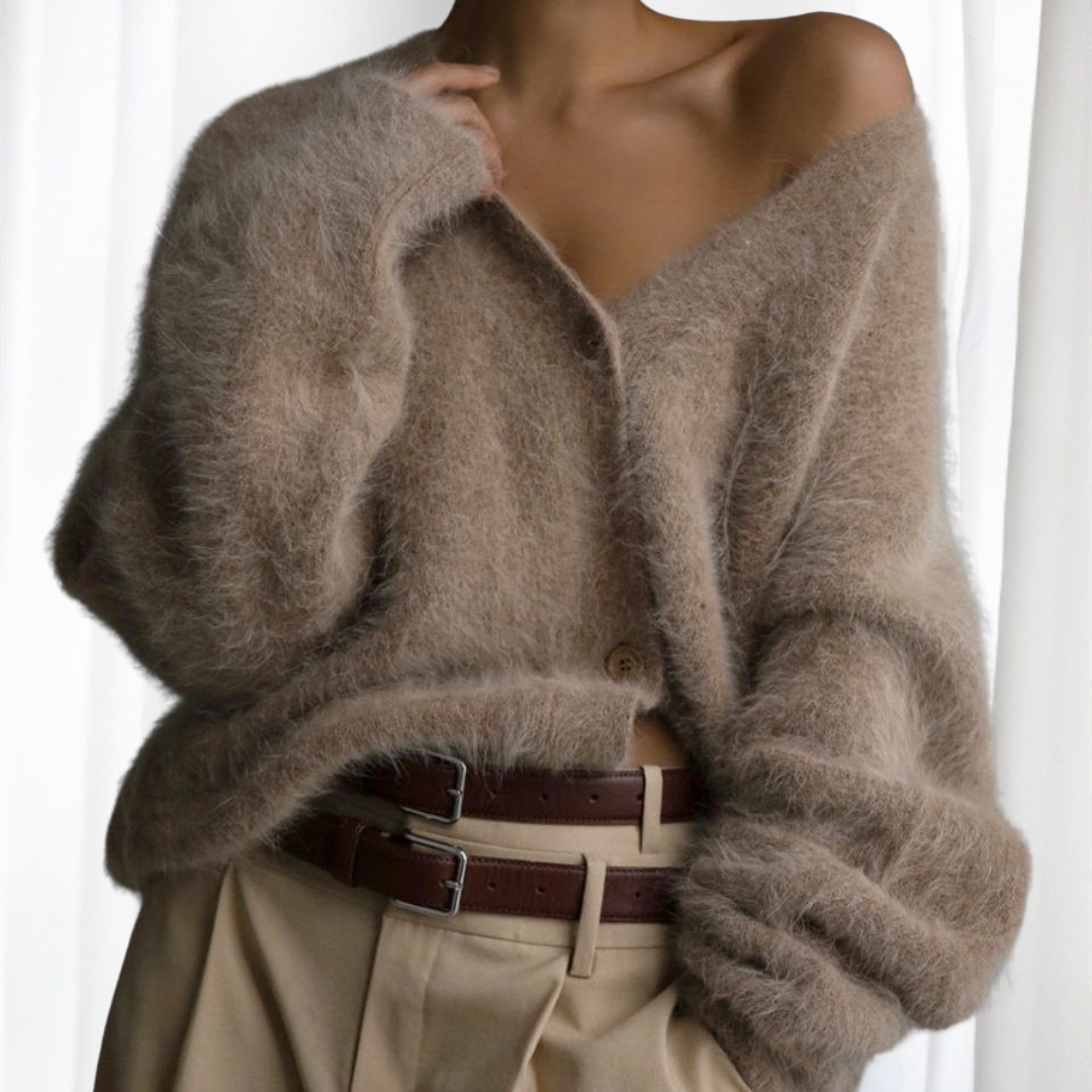 Joanna | Comfy Button Front Drop Shoulder Cardigan