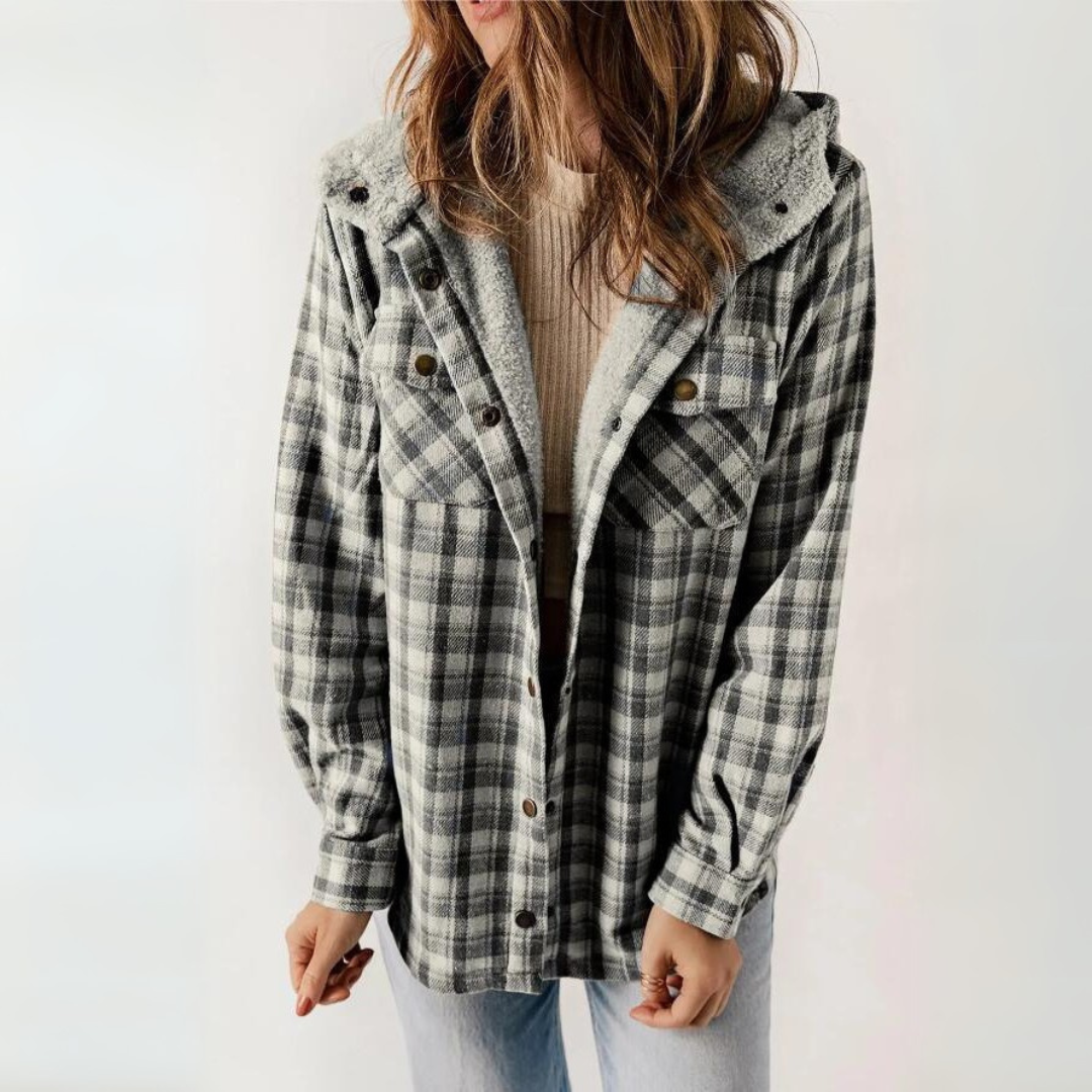 Millie | Casual Long Sleeve Button Front Hooded Coat