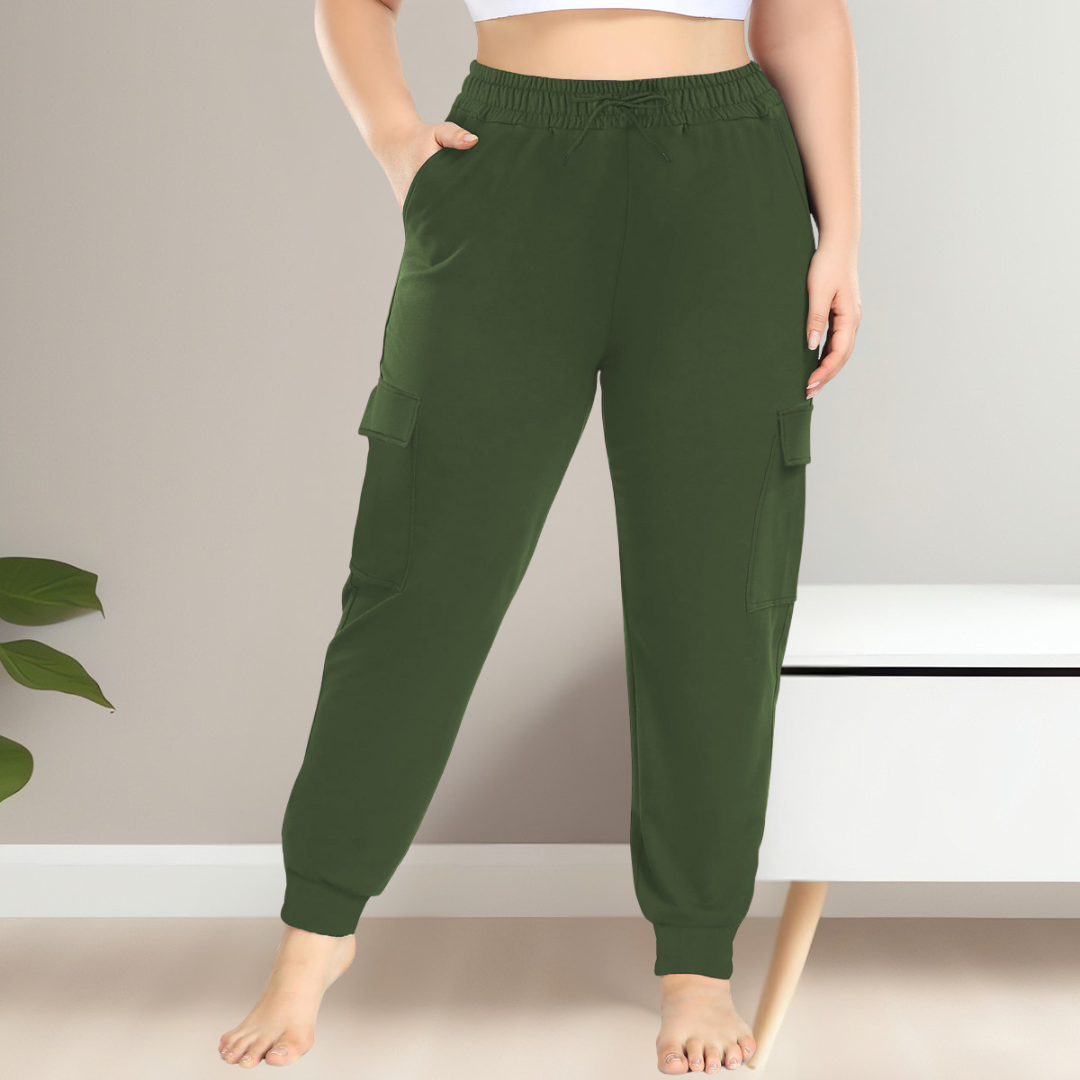 Daisy | Casual Plus Size Waist Cargo Pants