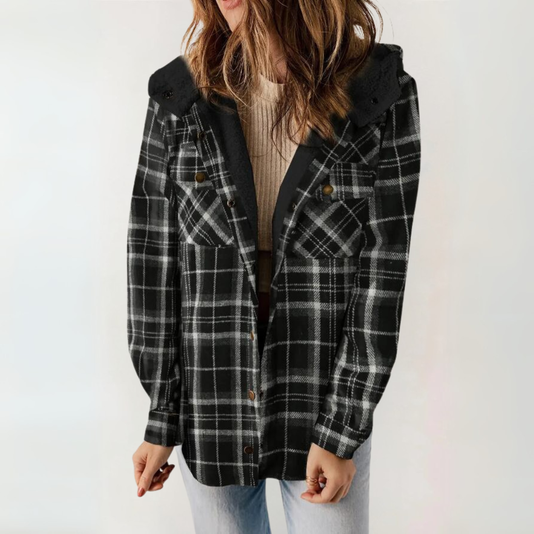 Millie | Casual Long Sleeve Button Front Hooded Coat