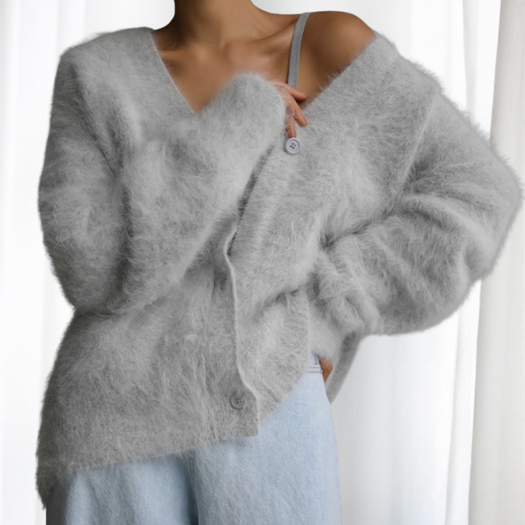 Joanna | Comfy Button Front Drop Shoulder Cardigan