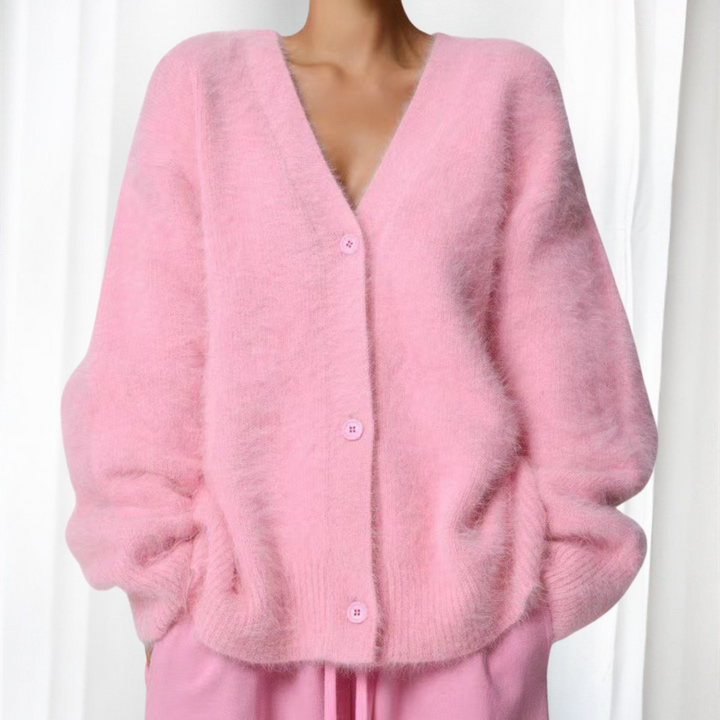 Joanna | Comfy Button Front Drop Shoulder Cardigan
