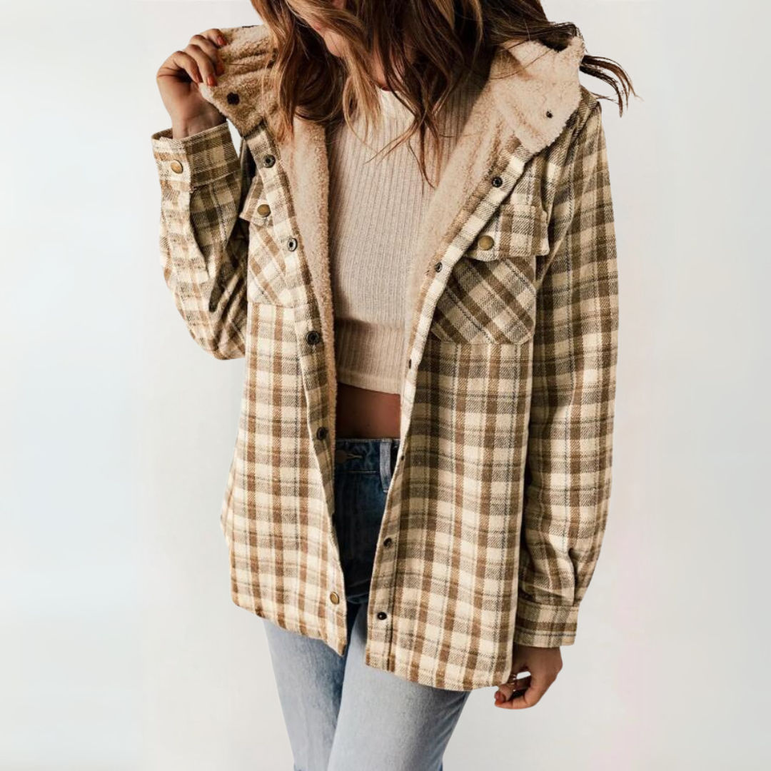 Millie | Casual Long Sleeve Button Front Hooded Coat