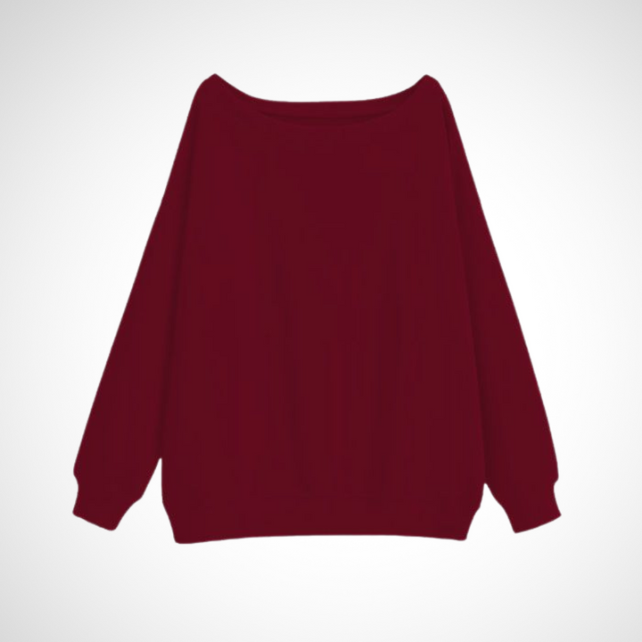 Megan | Casual Scoop Neck Long Sleeve Sweater