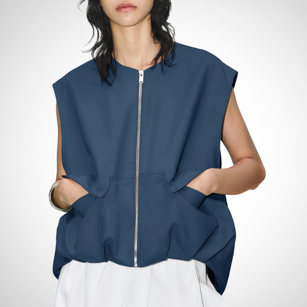 Rebecca | Casual Sleeveless Loose Zipper Vest