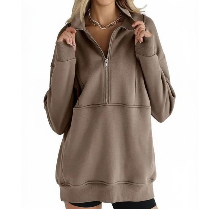 Lily | Cosy Fleece Half-Zip Pullover Sweatshirt