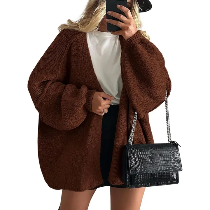 Danielle | Cosy Oversized Lantern Sleeve Cardigan