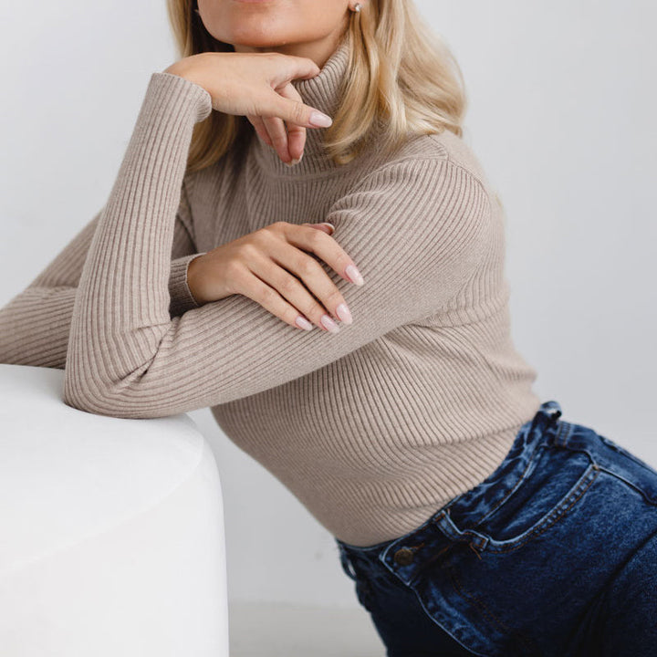 Kylie | Ribbed Turtleneck Sweater