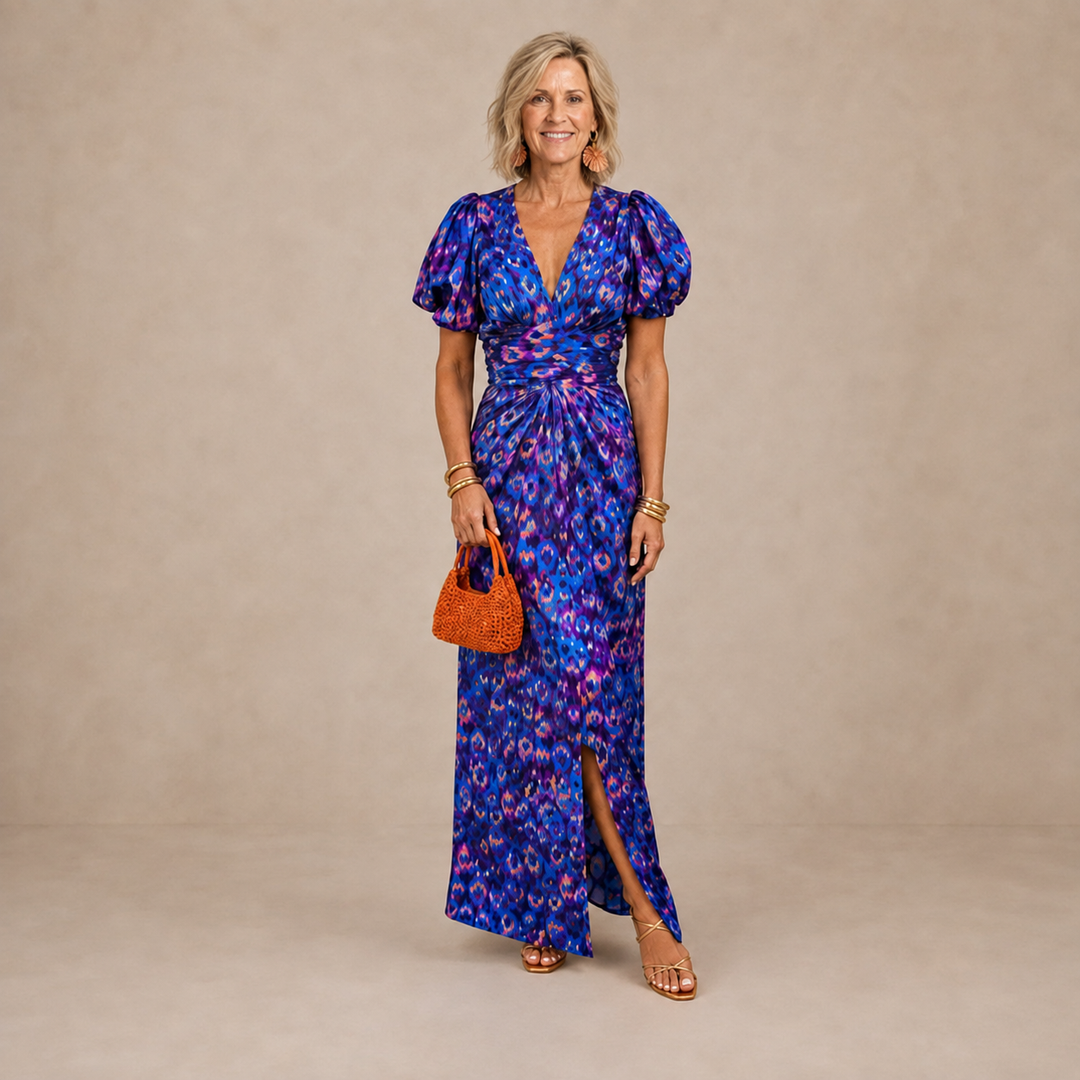 Griselda Pleated Sleeve Dress