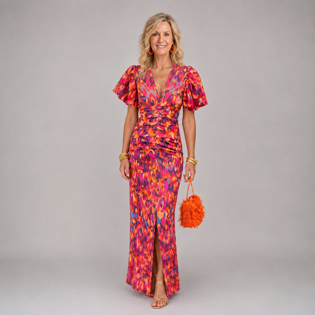 Griselda Pleated Sleeve Dress