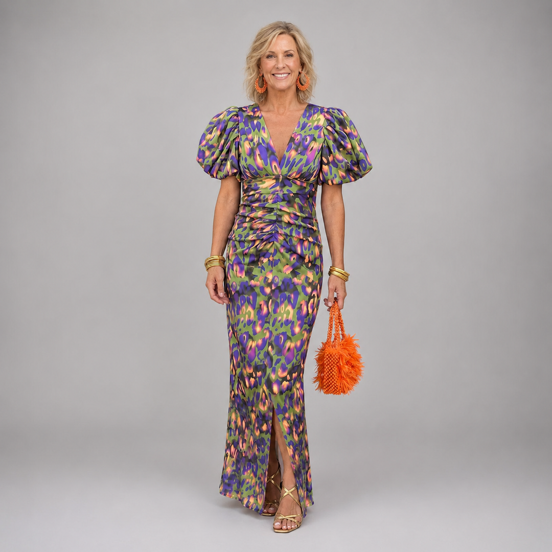 Griselda Pleated Sleeve Dress