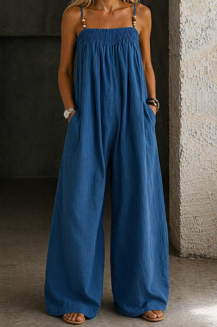Violet - Denim Wide-Leg Jumpsuit