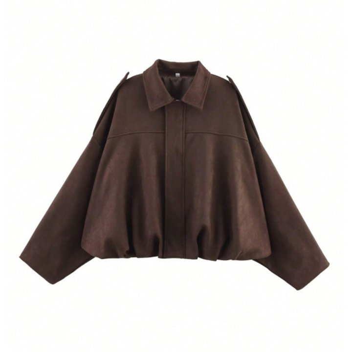 Grace | Vintage Suede Epaulet Bomber Jacket