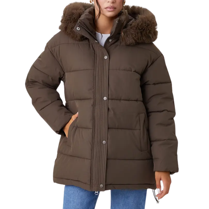 Daisy | Fluffy Fur Collar Thermal Coat