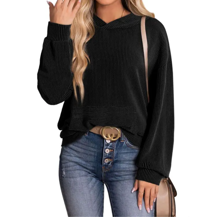 Olivia | Relaxed Twisted Hood Pullover Sweatshirt