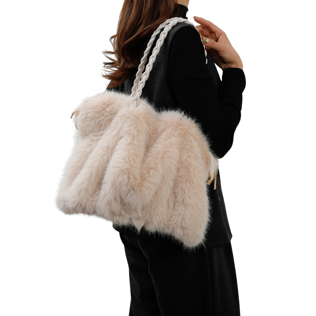 Brooke | Retro Plush Large Shoulder Bag