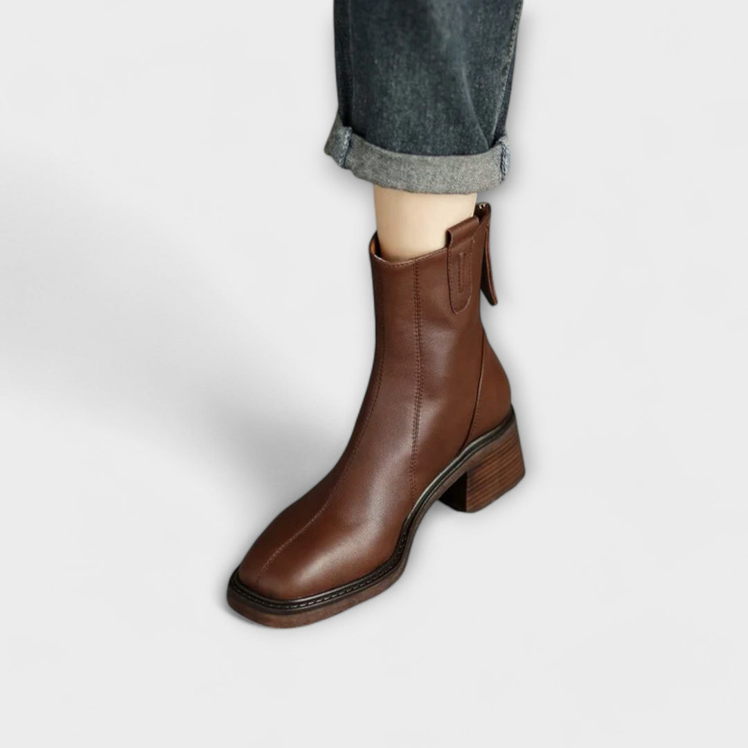 Lara - Women's Rubber and Leather Boots