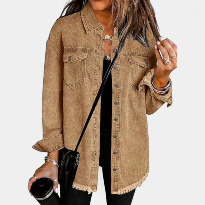 Abigail | Soft Brushed Casual Denim Jacket
