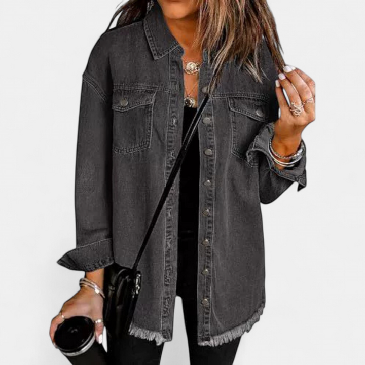 Abigail | Soft Brushed Casual Denim Jacket