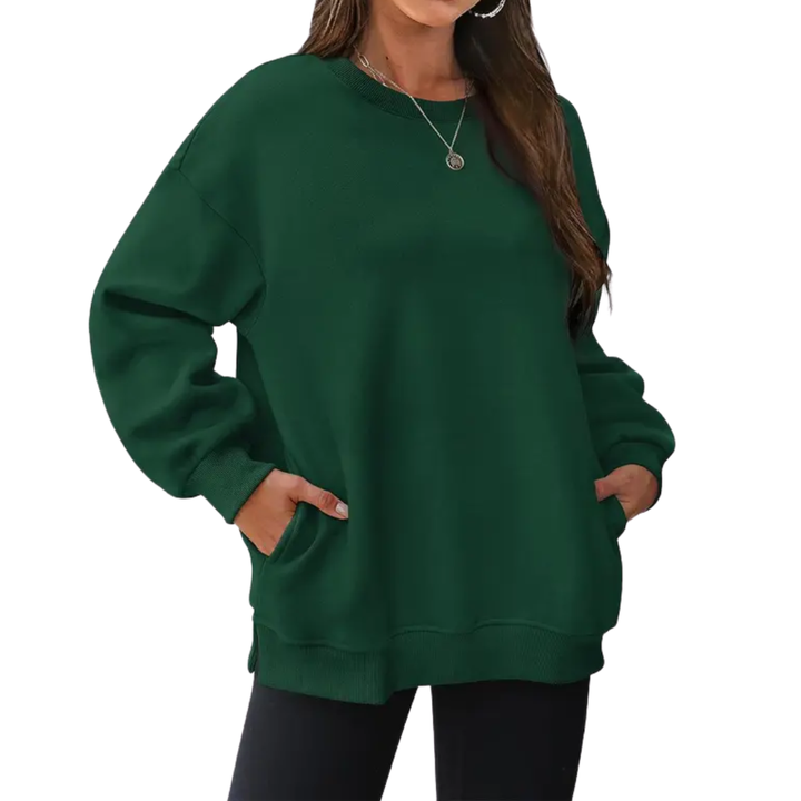 Hannah | Cosy Oversized Fleece Crewneck Pullover