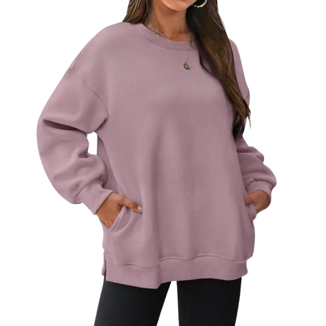 Hannah | Cosy Oversized Fleece Crewneck Pullover